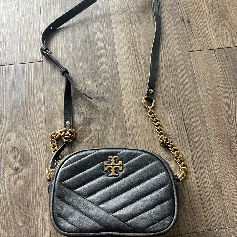 Tory Burch Black and Gold Crossbody Bag